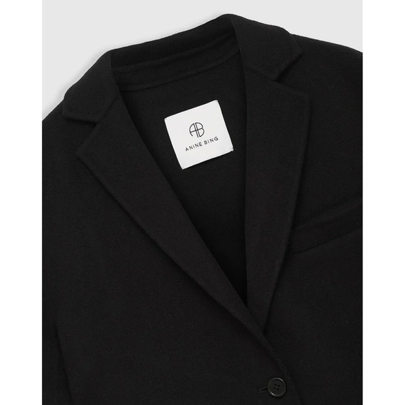 ANINE BING Quinn Blazer Black Cashmere Blend - Women's XXS - MSRP $650 - Picture 7 of 15
